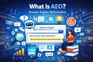 answer engine optimization diagram showing how content gets selected for AI answers